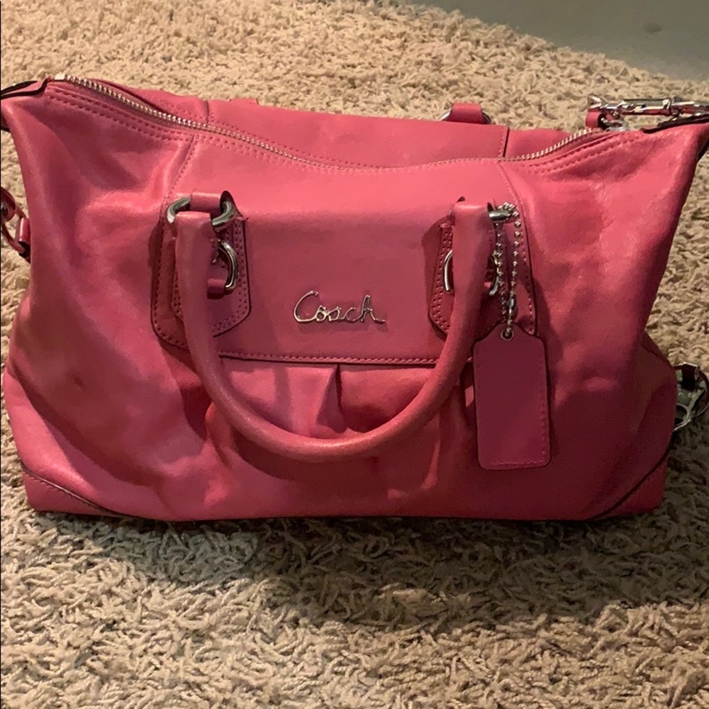 Pink coach bag, rarely used. Purchased in 2012